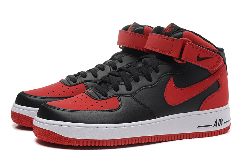 Men Air Jordan 1 Retro Magic Strap Black Red - Click Image to Close